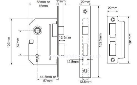 Union 2295 2 Lever Sashlock